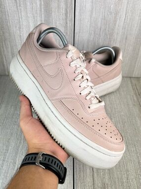 Nike Court Vision Alta LTR Soft Pink Chunky Platform Sneaker Women’s Size 9.5